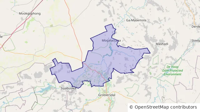 Map of Ephraim Mogale